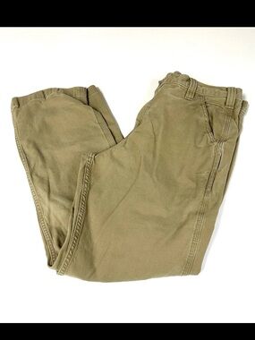 Carhartt Men’s Size 34X30 Relaxed Fit Canvas Work Pants Beige Khaki #4199